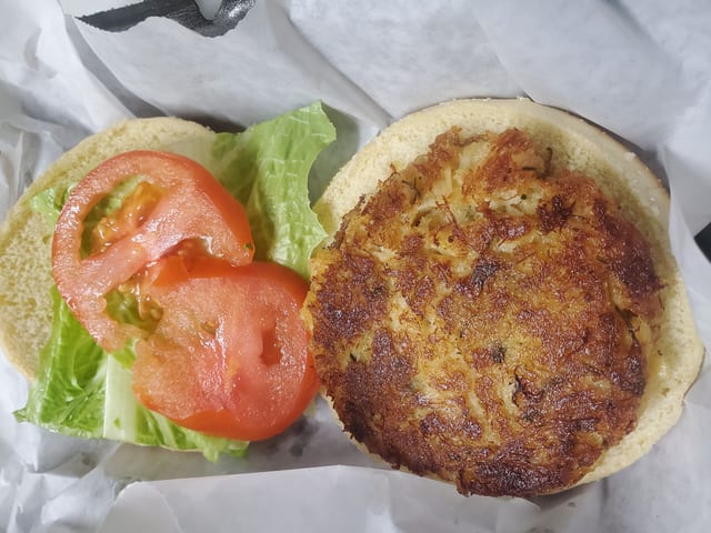 Crab Cake Sandwich.